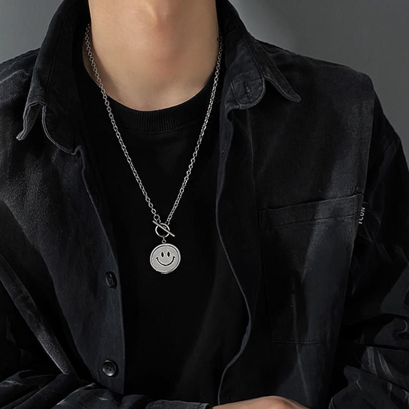 Smile Necklace Fashion Street Titanium Steel Does Not Fade