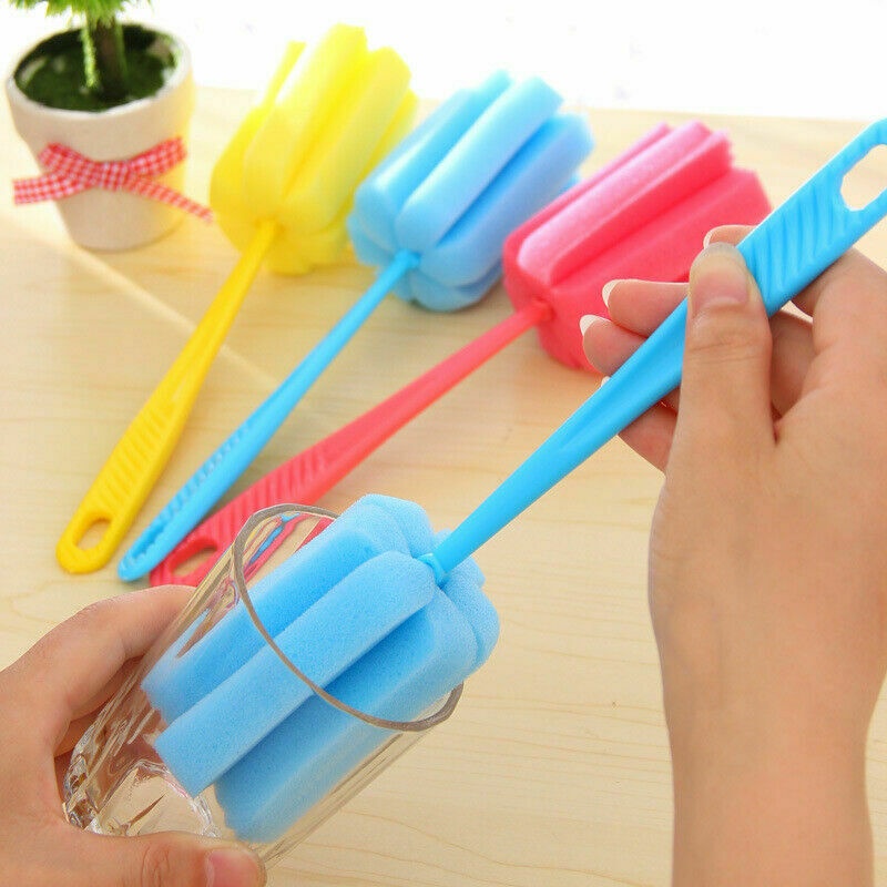 SPONGE TONGKAT PEMBERSIH BOTOL MINUM/PENCUCI BOTOL SUSU BAYI/SPONS CUCI GELAS/SIKAT UNTUK MEMBANTU CUCI PIRING