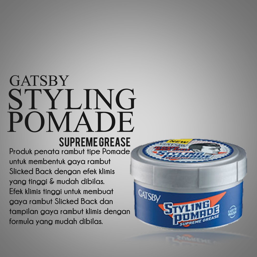 (80gr) Gatsby Slicked Back Style Styling Pomade - Supreme Grease