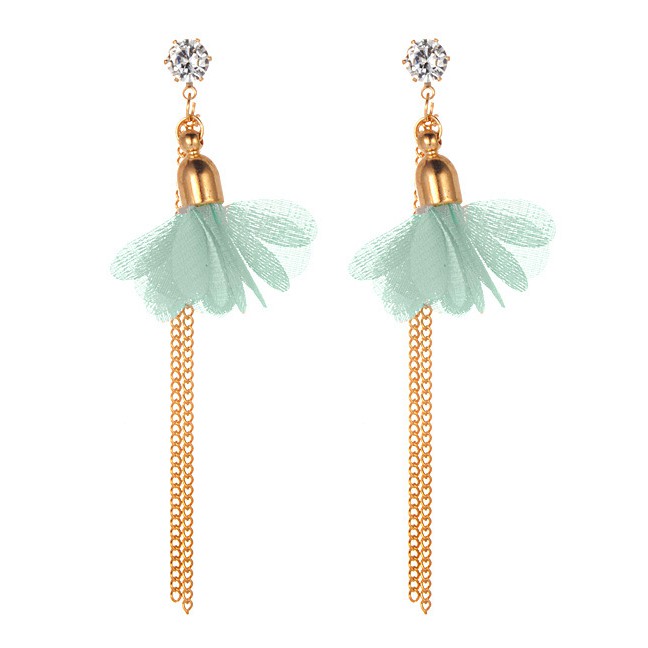 LRC Anting Tusuk Fashion  Flower Shape Decorated Tassel