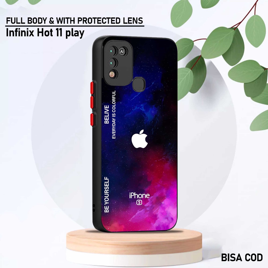 Case Infinix Hot 11 Play - Motif Case [ Apel Quotes ] - Hardcase Infinix Hot 11 Play - Softcase Infi