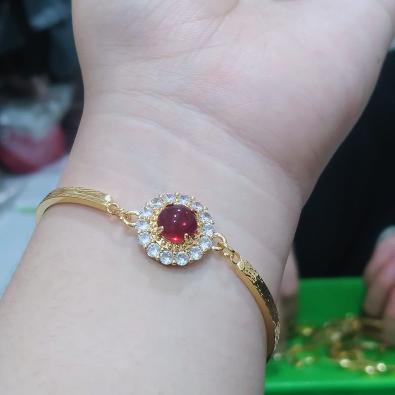 GELANG KOIN+MATA MERAH ANTI KARAT TERBARU DARI UANG LOGAM