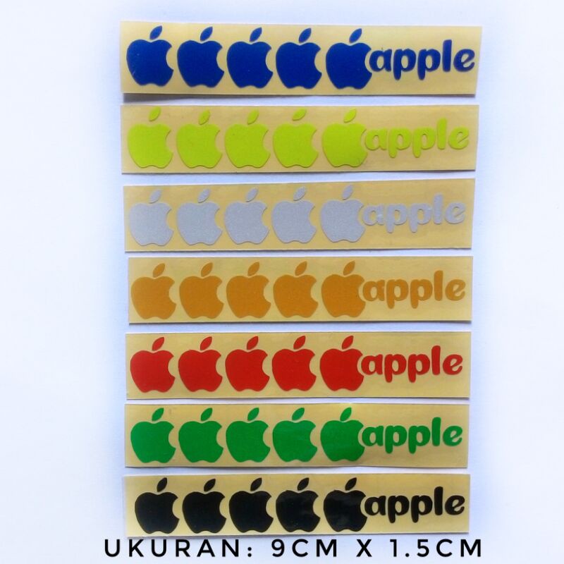 Stiker Cutting Logo Apple Kecil Cutting Sticker UntukSticker Motor Laptop