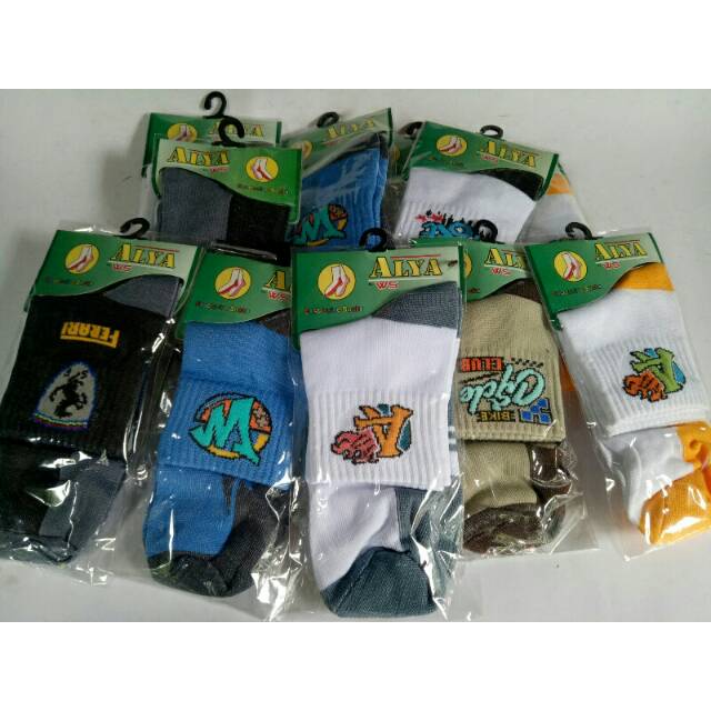 Kaos kaki sport pendek warna warni