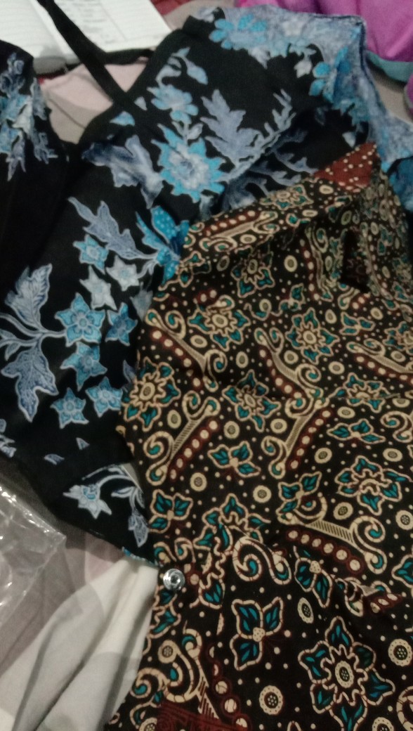 Cod - Bayar Ditempat - Blouse Batik Couple Atasan Batik Wanita Blus Batik Cendrawasih Blarak Kipas