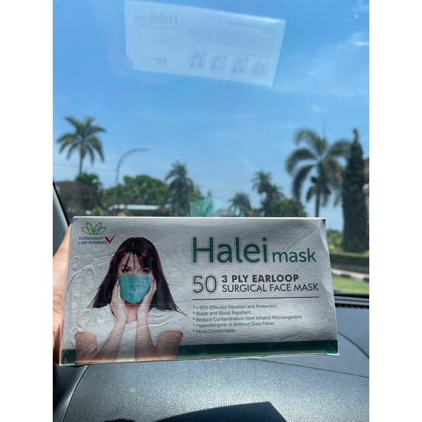 Masker Halei 3 ply earloop surgical mask