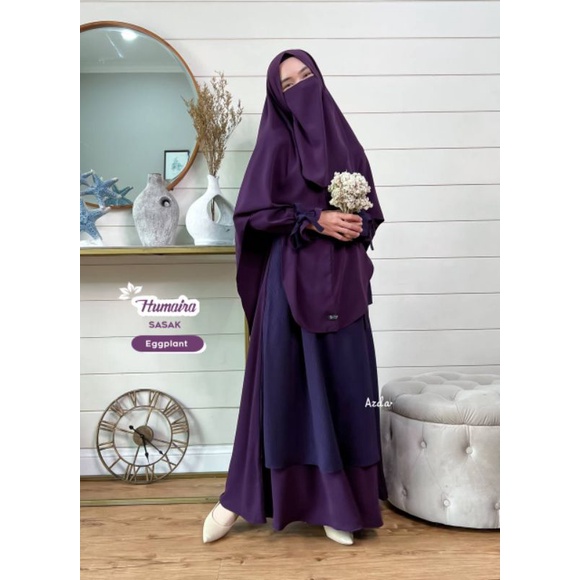 HUMAIRA IED SERIES GAMIS SET KHIMAR BY AZDA (BISA COD)