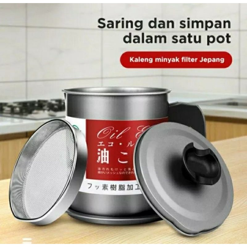 Oil Pot 1,7 Liter Dan 1,4 Liter Saringan Minyak Goreng