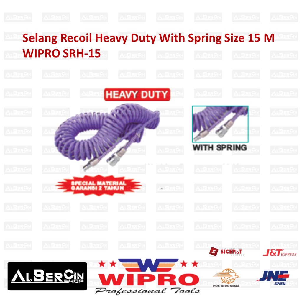 Selang Recoil 15 Meter Wipro Selang Spiral Kompresor WIPRO SRH-15