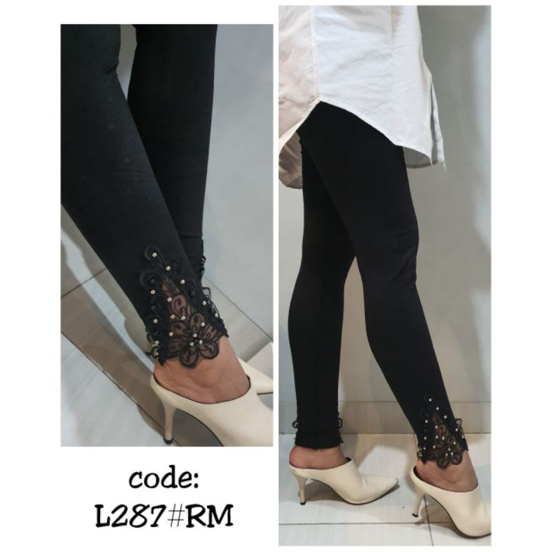 Lezing renda mutek mutiara bawahan baju tunik