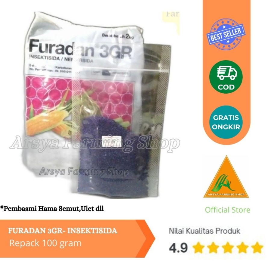 Furadan 3GR Re pack 100 Gram Akarisida / Nematisida Sistemik