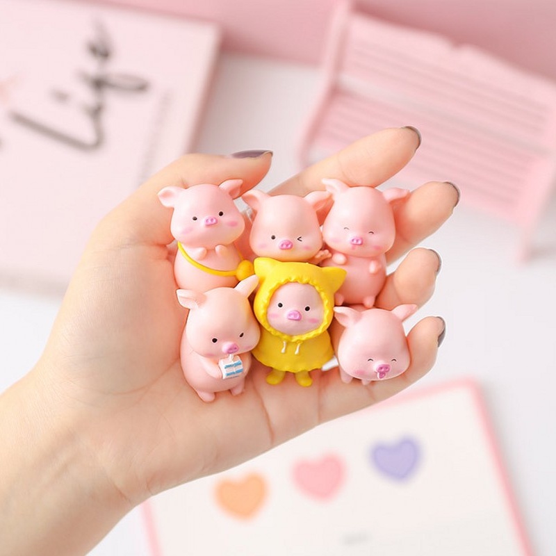 1pc Mainan Boneka Babi Lucu Untuk Dekorasi Meja