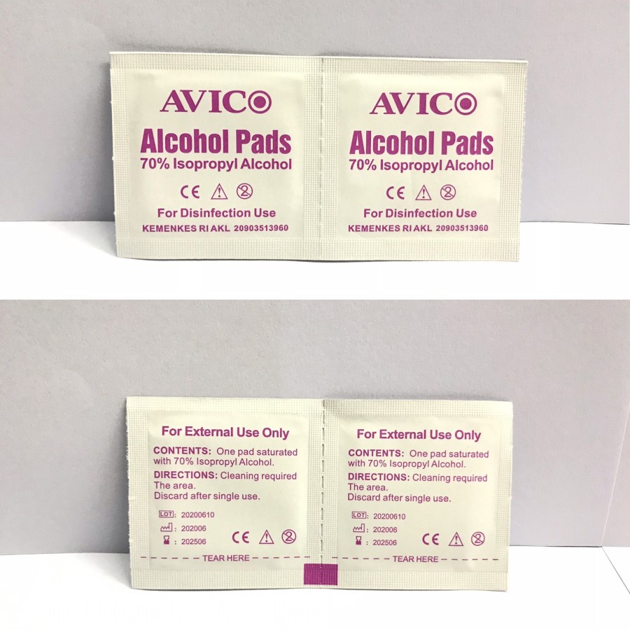 Tisu Alkohol / Tissue Alcohol Swab / Pad / Sensi / Avico / Onemed / Remedi / Bisa COD