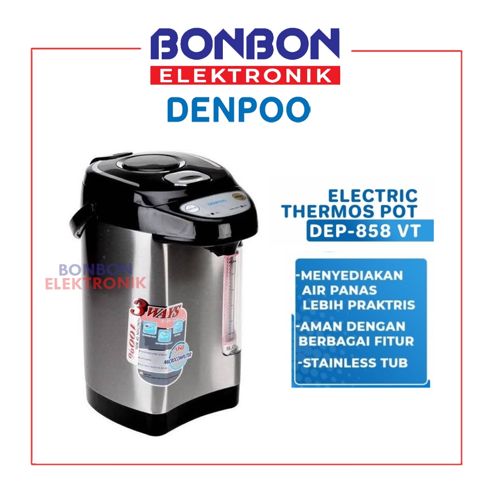 Denpoo DEP-858VT Electro Pot 5 Liter / Termos Listrik DEP 821 VT