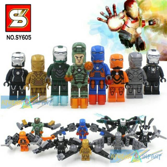 Lego minifigure ironman sy 605
