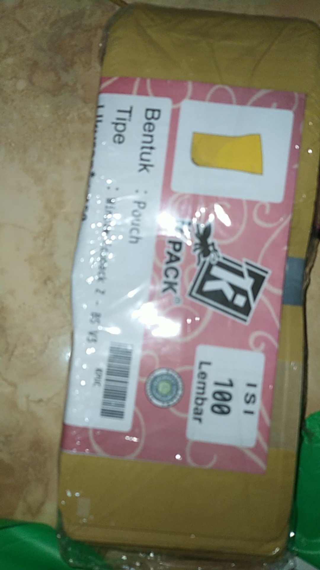 Standing Pouch Window Eco Mini 150 9x15 Kemasan Jendela Kantong Klip Masker Packaging Coklat