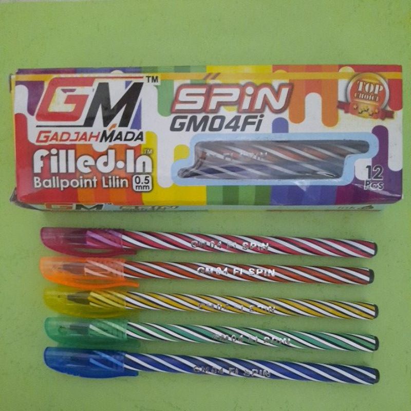 

Pulpen / Bolpen Hitam 0.5mm GadjahMada GM04FI SPIN Pena Model Lilin