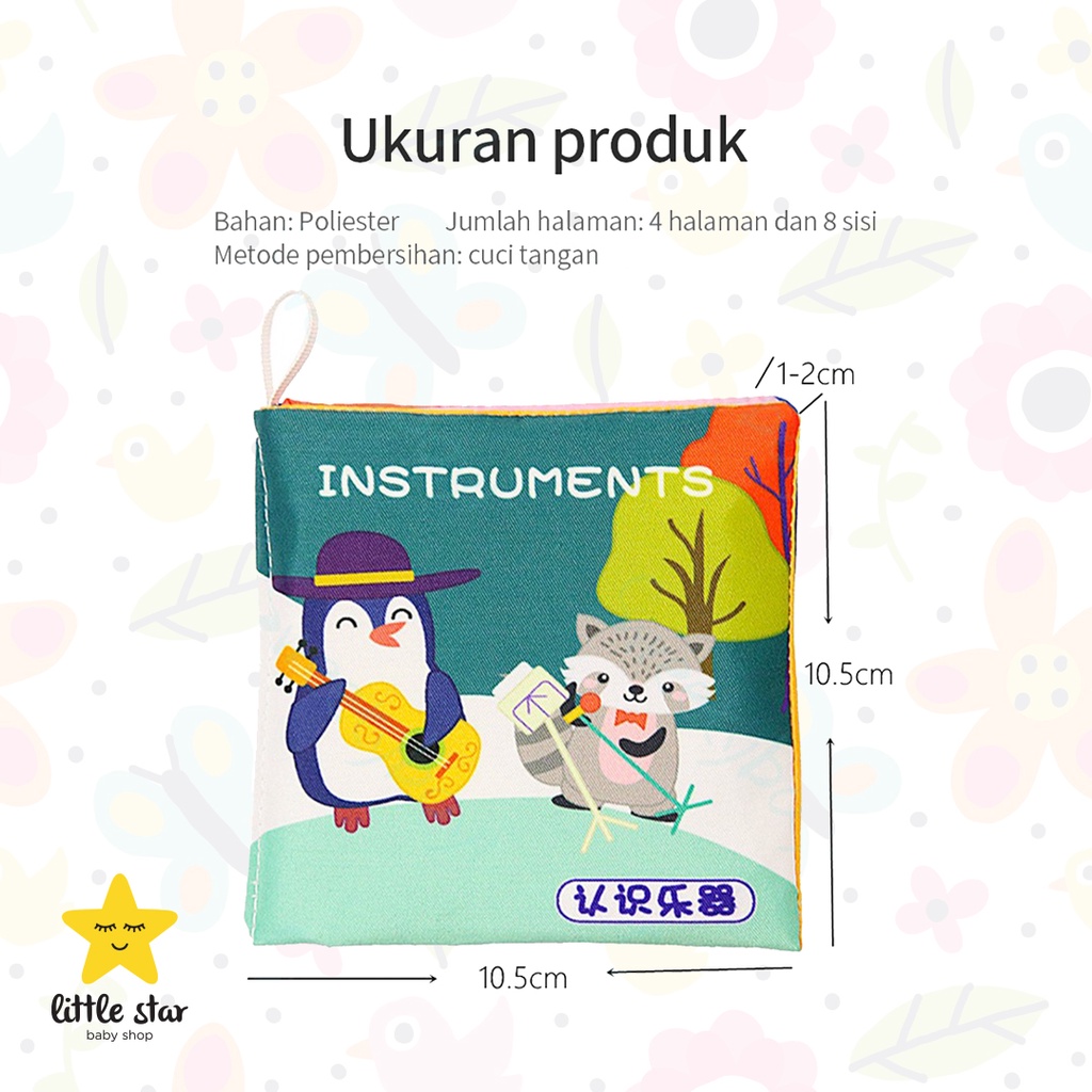 Buku Bantal Kain Bayi | Baby Soft Book Cloth | Edukasi Bayi