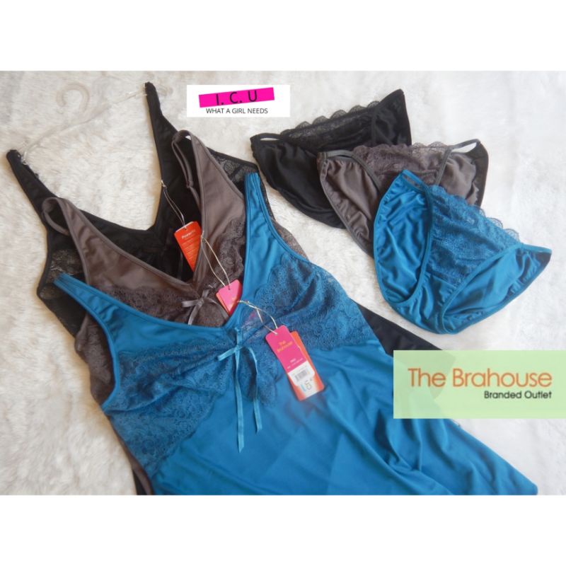 Lingerie Set ( Dress+Panty ) Baju Tidur Wanita Dewasa Sexy Original The Brahouse B09-1173P Free Size