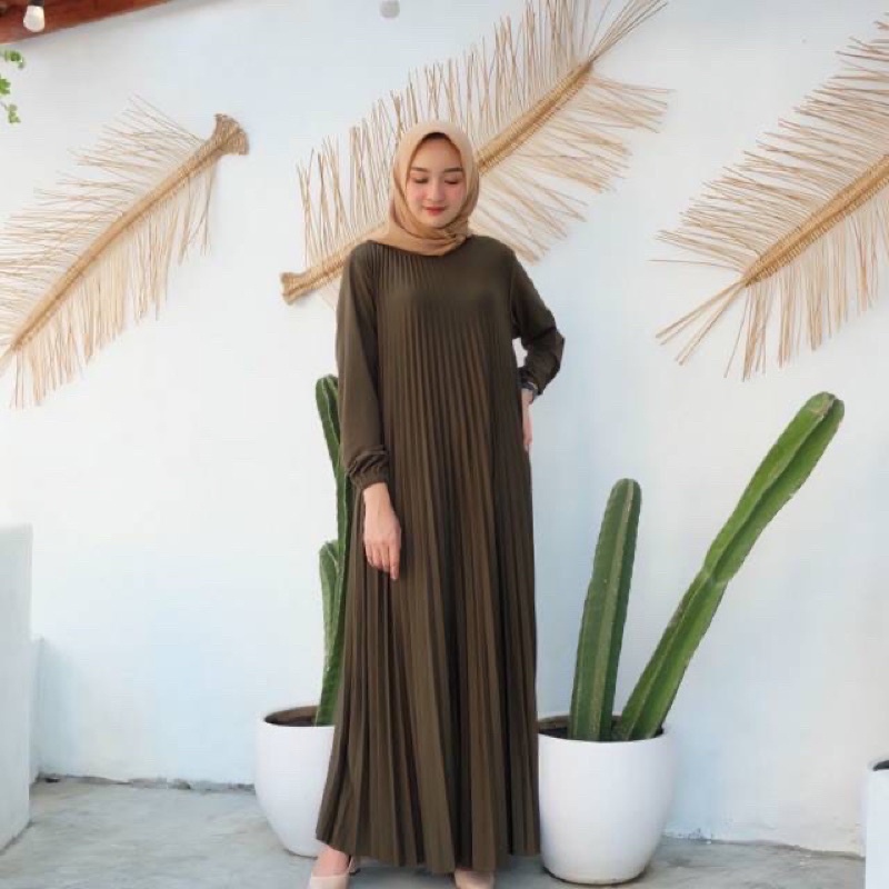 (280) GAMIS PLISKET PAYUNG // MAXY DRESS PLISKET PREMIUM