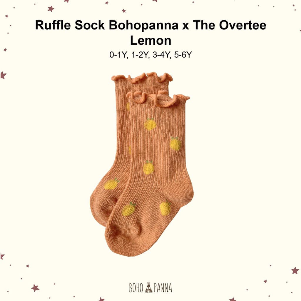 BOHO RUFFLE SOCK BOHOPANNA X THE OVERTEE KAOS KAKI ANAK BAYI BABY