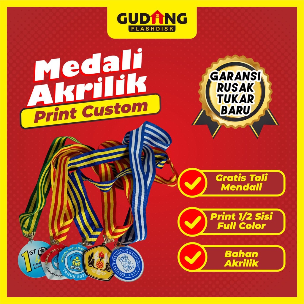 Medali Custom Akrilik Medali Wisuda Medali Graduation Mendali Wisuda Mendali Custom