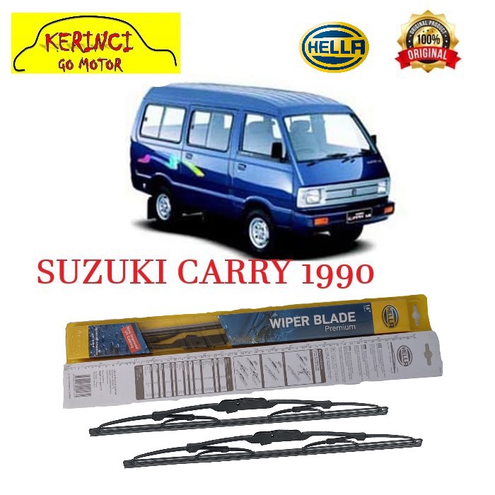 WIPER SUZUKI CARRY 1990 HELLA PREMIUM 17&quot; &amp; 17&quot; SEPASANG WIPER CARRY