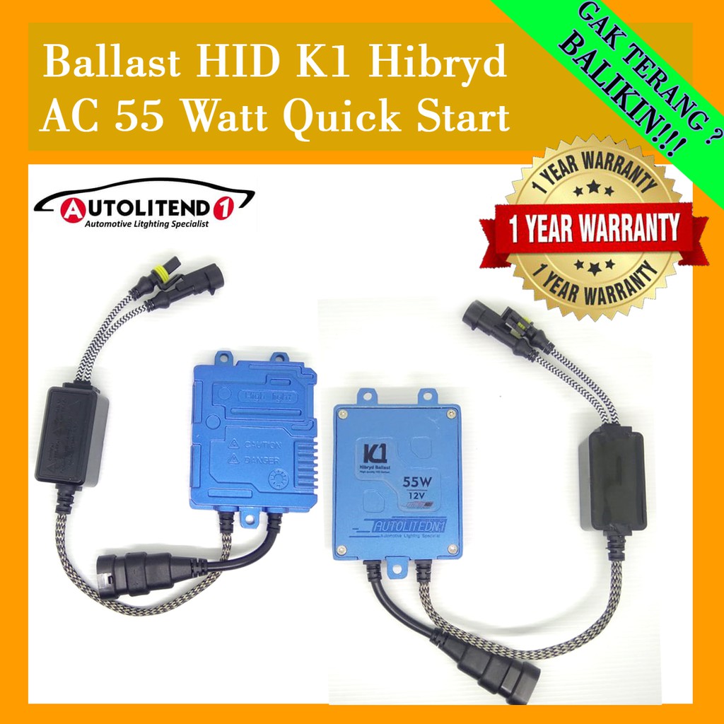 Ballast HID HIBRID K1 55W fast bright GAK BAGUS BALIKIN BERGARANSI pcs