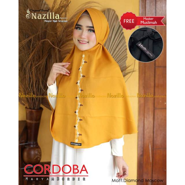{ORIGINAL NAZILLA} Jilbab/Hijab Instan Khimar Nazilla Cordoba