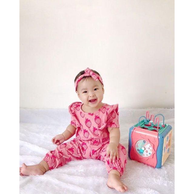 1-3thn [BEBAS PILIH MOTIF] ANNIE jumpsuit annie jumpsuit bayi jumpsuit anak dress bayi