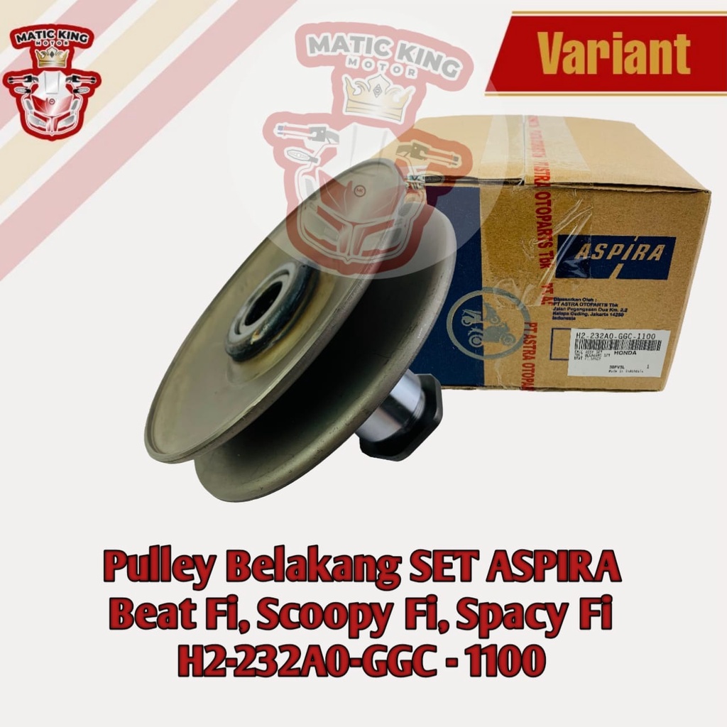 Pully Pulley Puli Belakang Honda Beat Scoopy Spacy Genio 110 115 Karburator Fi POP ESP ASLI ASPIRA OTOPART H2-232A0-K44-1100