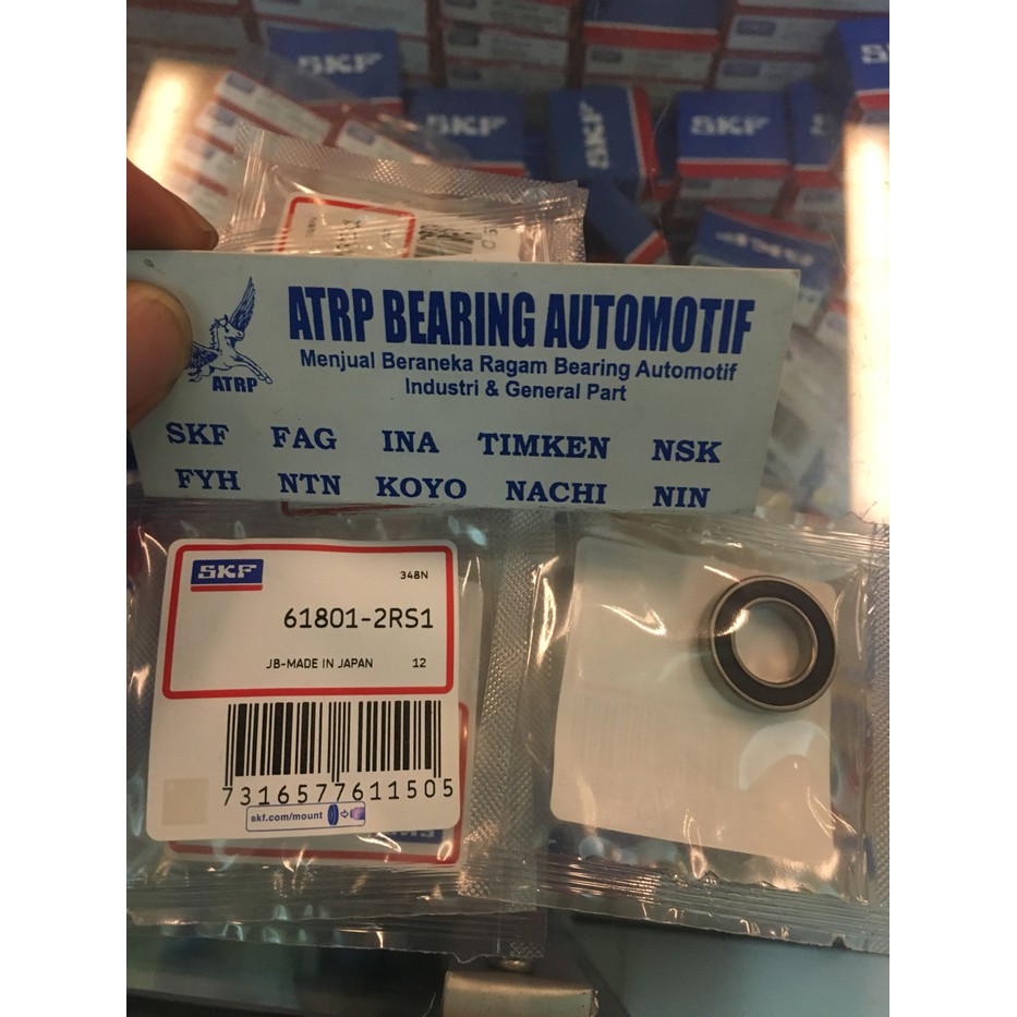 BALL BEARING 61801 2RS / 6801 2RS SKF