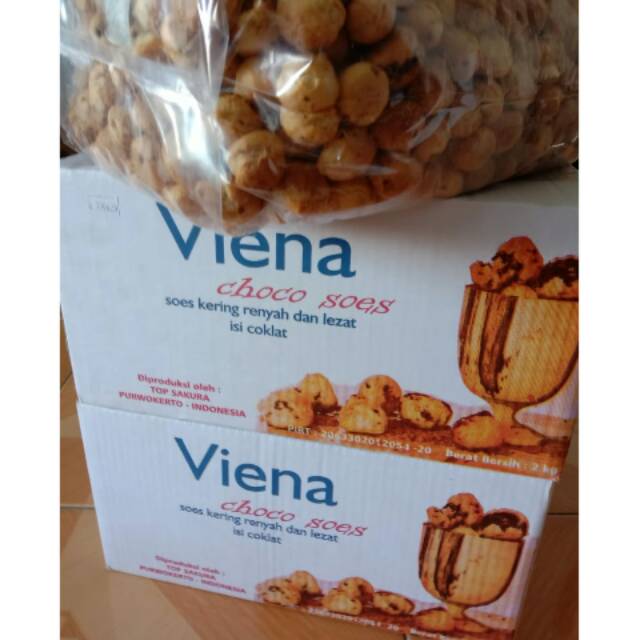 

Viena Choco Soes || Kue Sus Cokelat Kering ||