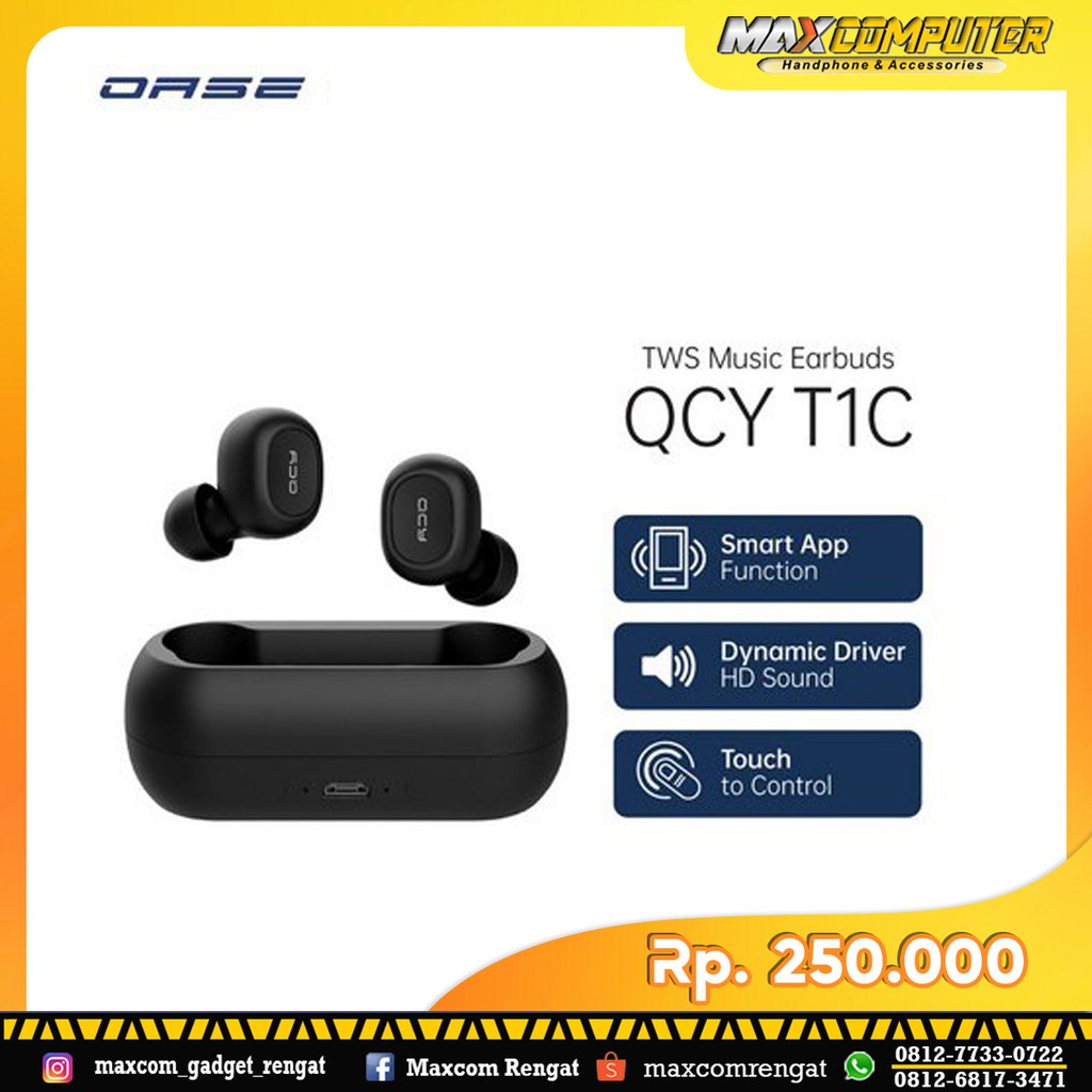 Earphone Bluetooth Oase QCY T1C