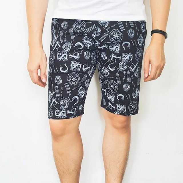 [SALE CUCI GUDANG] Size 31 Catsu cafe short pants celana pendek abstract abstrak fashion cowok pria 