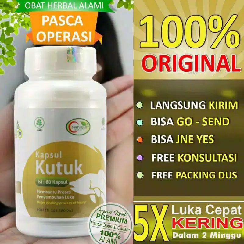 KAPSUL KUTUK PREMIUM - Obat Herbal Pengering Luka Pasca Operasi 100% Ampuh