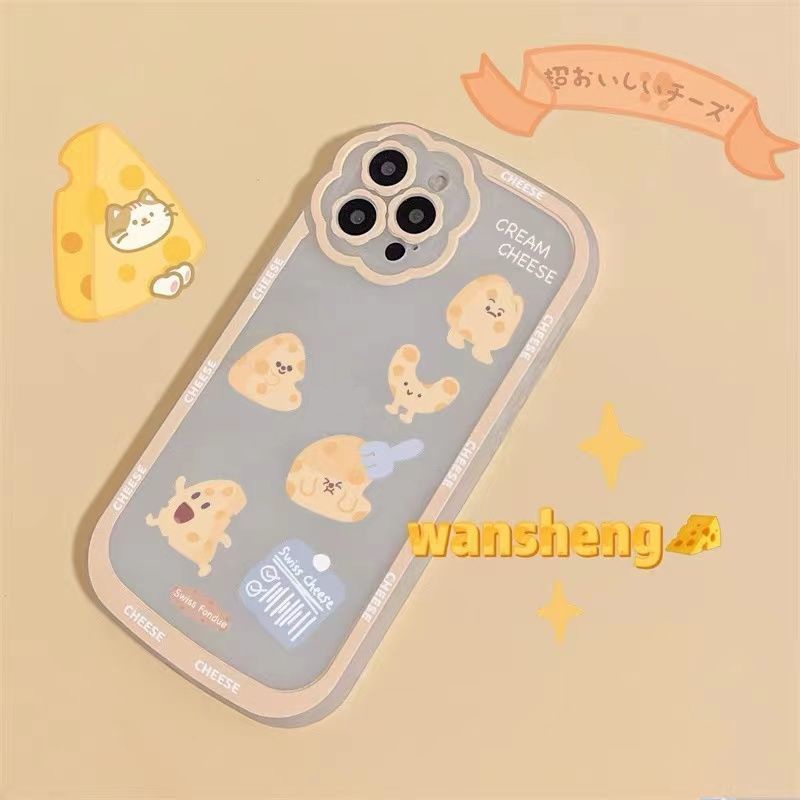 Soft Case Silikon TPU Transparan Motif Keju Cover iPhone 12 13 Se 2020 6 6S 7 8 Plus X XS XR 11 Pro Max