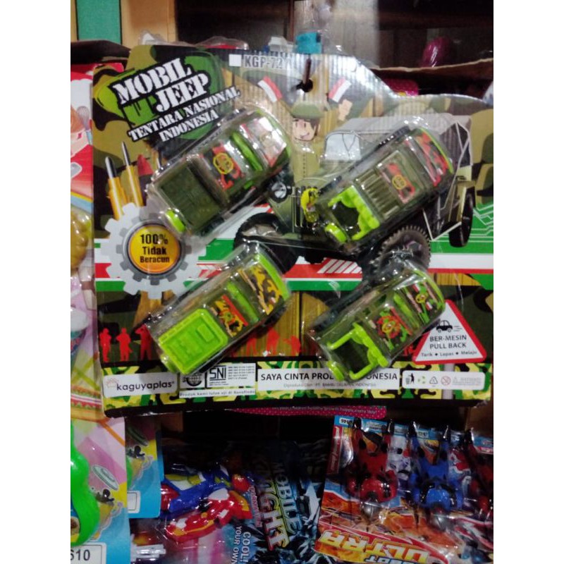 AJ Mainan Mobil Pullback Tentara/ Army set isi 4pcs Murah