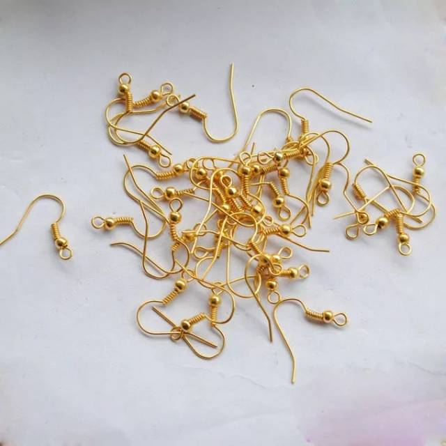 2pcs kait anting Gold dan silver