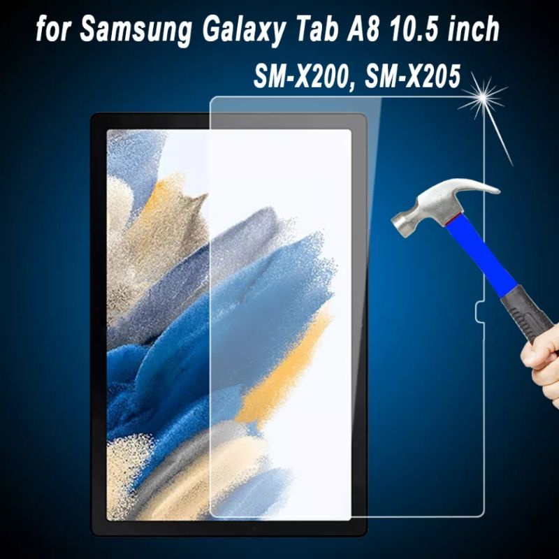Antigores Samsung Galaxy Tab A8 A 8 10.5 Wifi LTE 2022 2021 X200 X205 SM-X200 SM-X205 Tempered Glass Screen Guard protector Tablet Bening Kaca Transparan Pelindung Layar