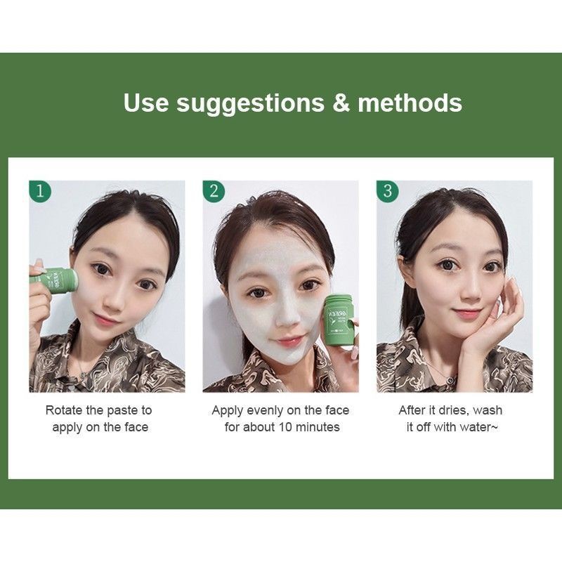 MASKER WAJAH MUKA GREEN TEA GLOWIN0G JERAWAT BRUNTUSAN BOPENG KOMEDO DAN BEKAS JERAWAT AMPUH STICK STIK CLAY PEEL OFF MASK CLAYMASK AMAN  LX-29 ANAK PRIA BPOM ORGANIK MURAH MEIDIAN