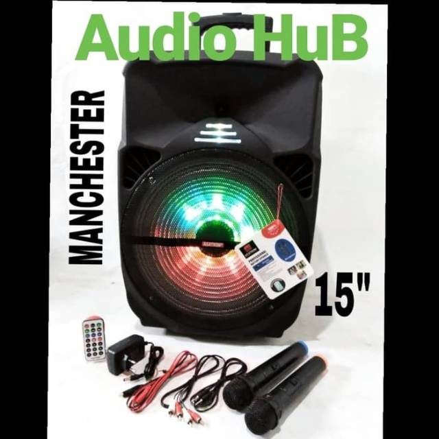 SPEAKER PORTABLE ASATRON MANCHESTER 15 INCH WIRELESS MEETING ORIGINAL