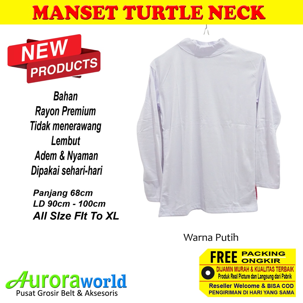 Auroraworld Manset Turtle Neck Bahan Rayon Premium Tidak menerawan , bahan lembut, adem dan nyaman dipakai bisa COD