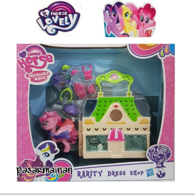 Mainan anak Lovely Horse Rarity Dress Shop/Little pony/Minan anak perempuan