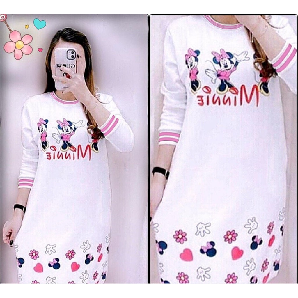 TUNIK MINNIE RIB WANITA / TUNIK JUMBO WANITA / TUNIK MUSLIM WANITA / TUNIK MINNIE SCUBA