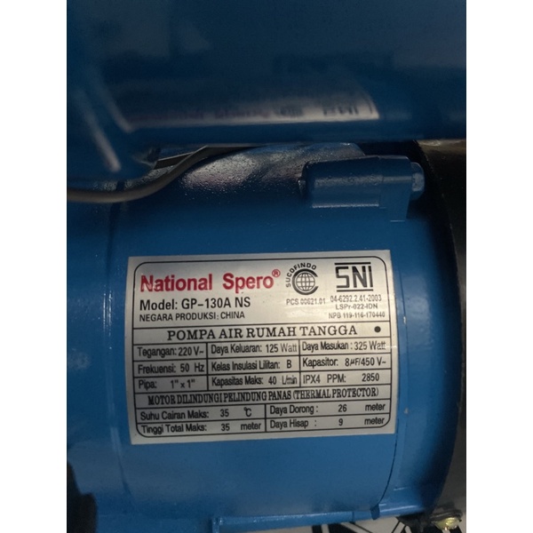 mesin air otomatis mesin air auto water pump national spero GP-130A