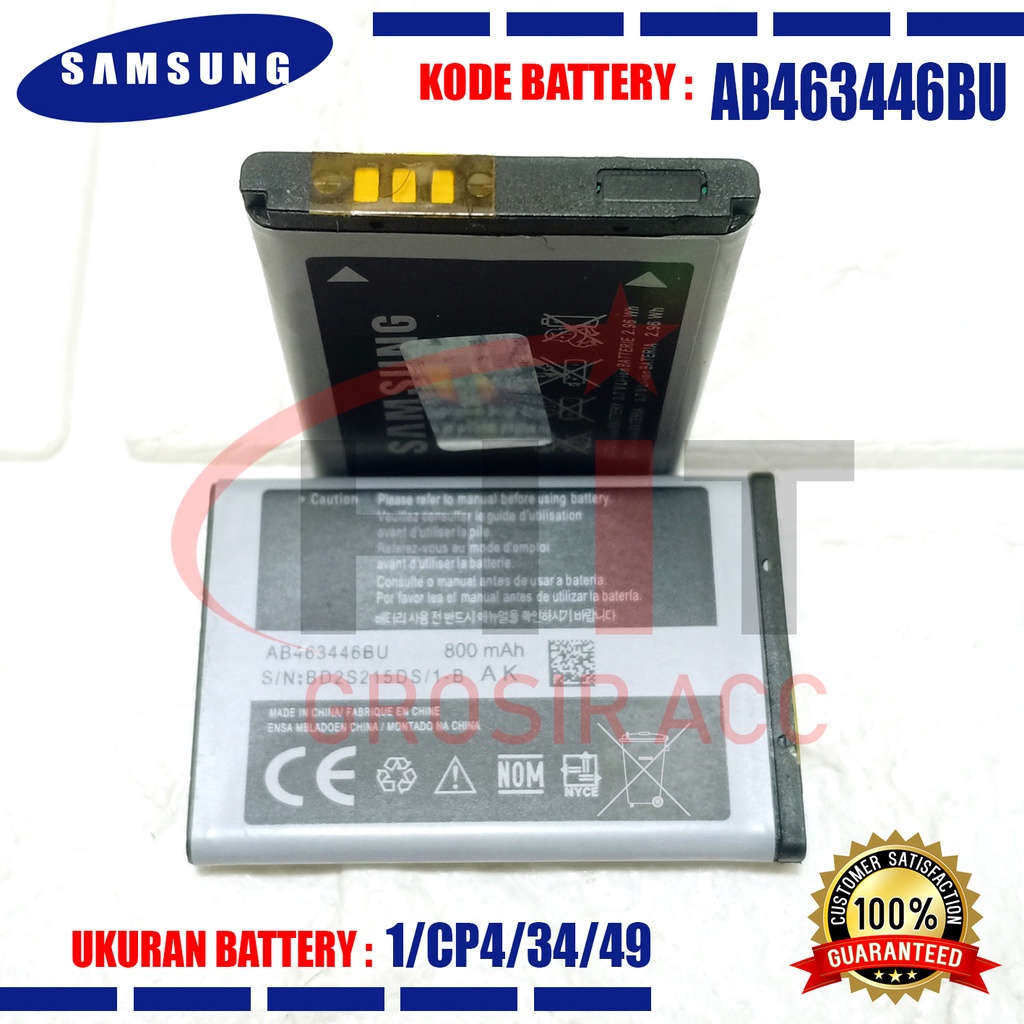 Baterai Battery AB463446BU Original Samsung X200 / C3303 / C3300 / Champ / E3210 / E1272 / B299 / E250