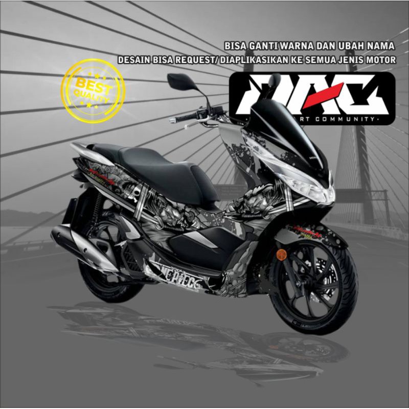 Sticker Decal full body PCX zoro hitam