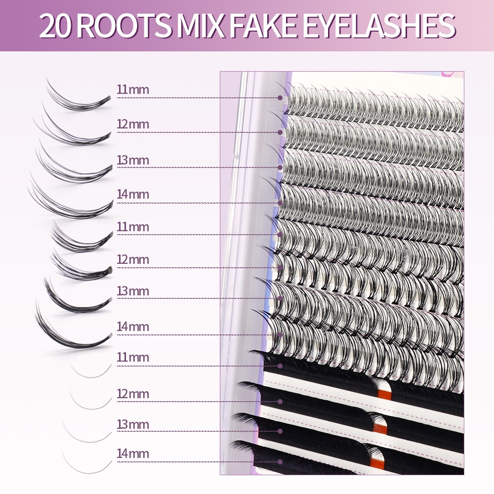 Magefy False Eyelashes High Quality 3D Natural Fairy Style Lash 11-14mm C-Level Curl Lash Extension