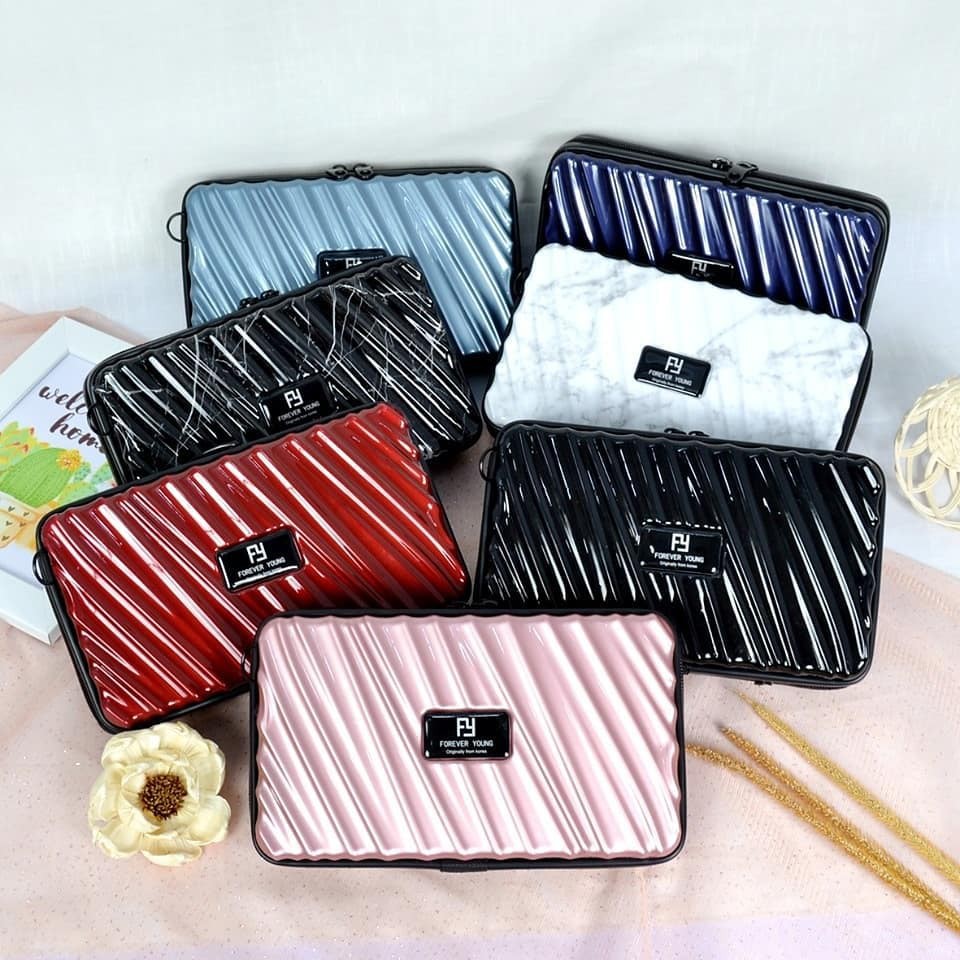 Tas Mini Koper FY Mixed Marble Slash Wanita Import 9138